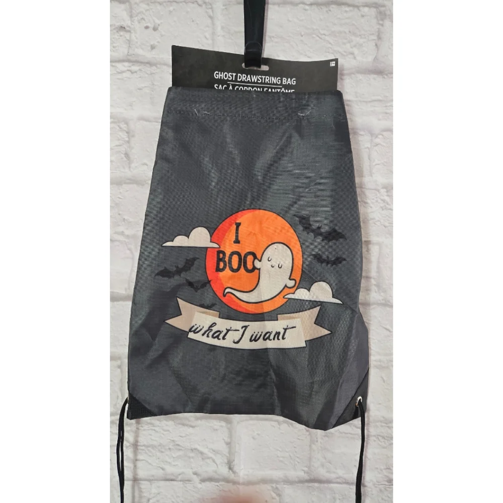 Ghost Drawstring Bag with Halloween Design